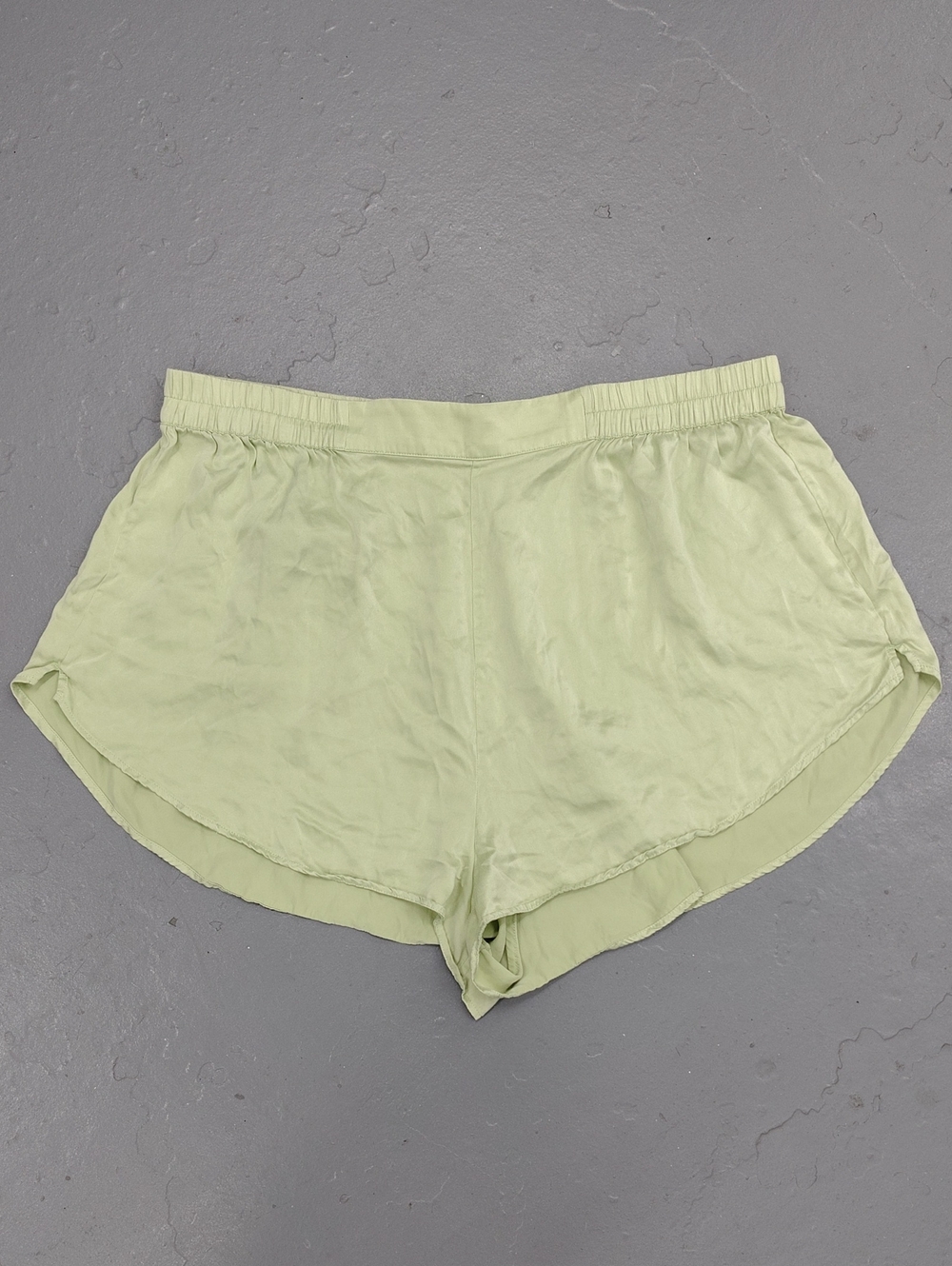lunya Washable Silk Pale Green Elastic-Waist Pajama Shorts Size 2X